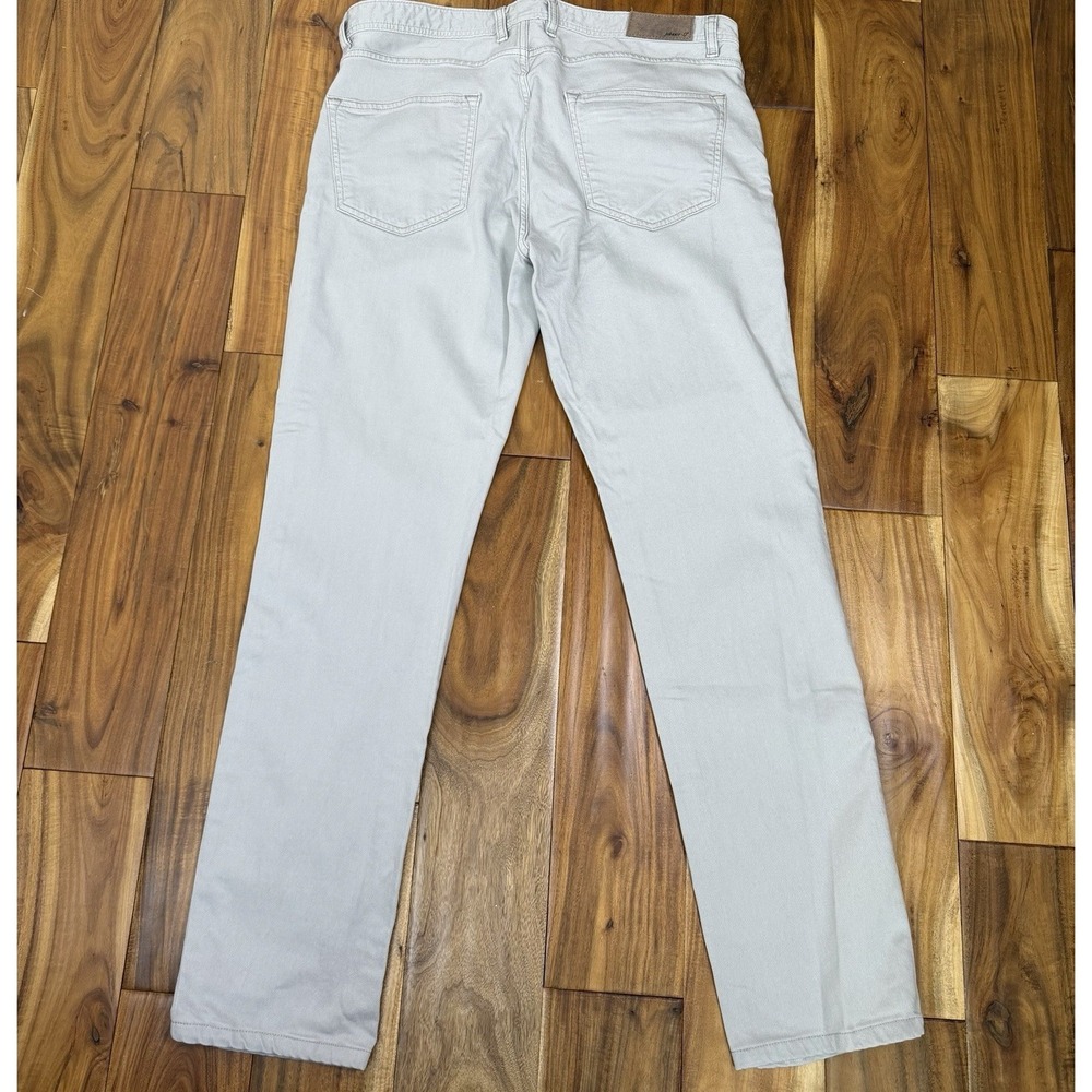 Johnnie O Pants Mens 35x32 Gray Denim Jeans 5 Pocket Preppy Casual Comfort - Picture 4 of 5